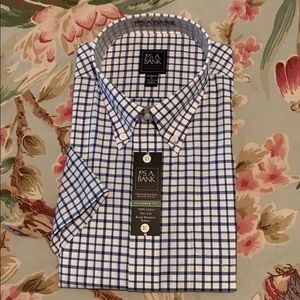 NWT Jos. A. Bank white Blue Shirt XL